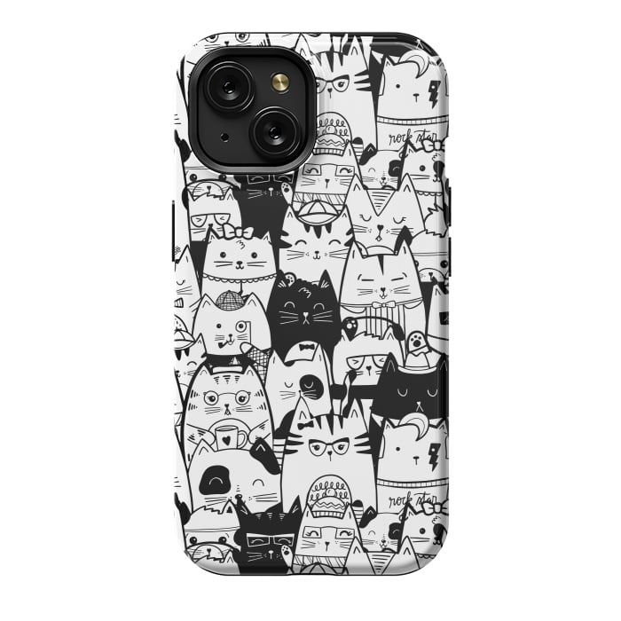 iPhone 15 StrongFit Itty Bitty Kitty Committee by Noonday Design