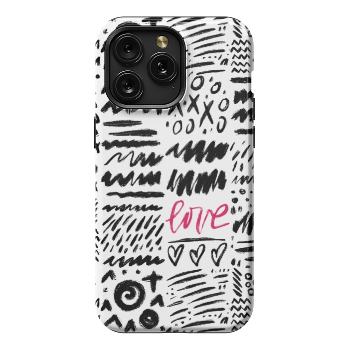 iPhone 15 Pro Max StrongFit Love Scribbles by Noonday Design