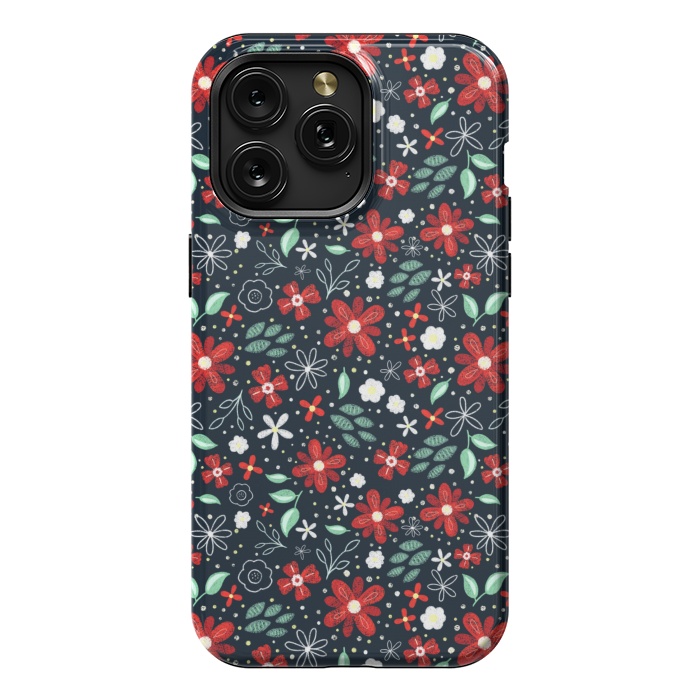 iPhone 15 Pro Max StrongFit Little Christmas Flowers by Noonday Design