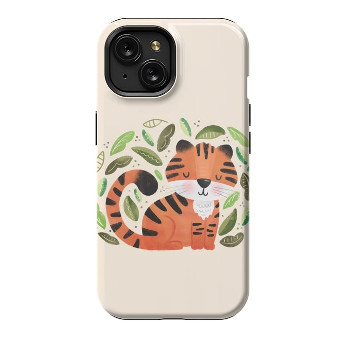 iPhone 15 StrongFit Tiger Cutie by Noonday Design
