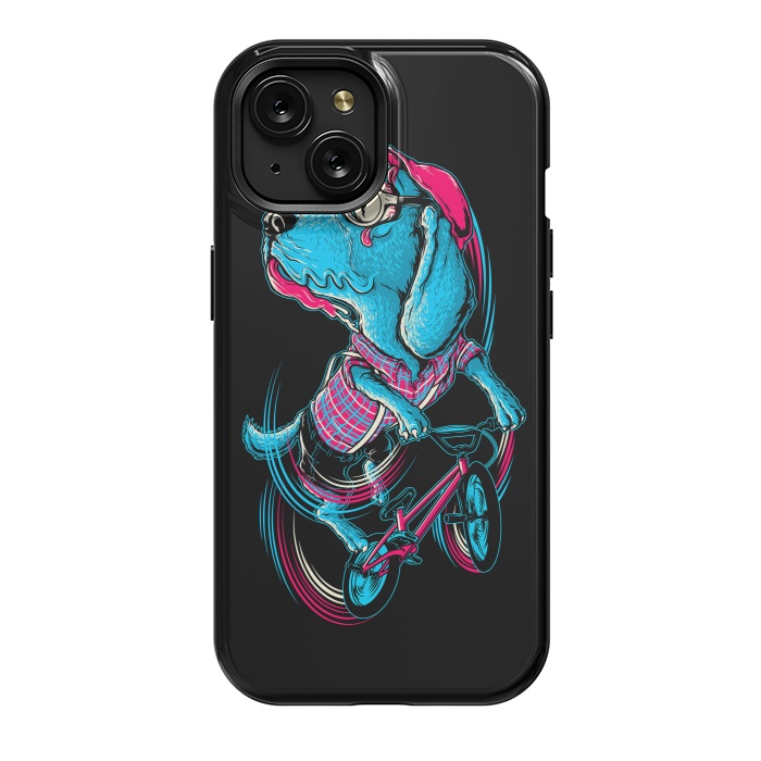 iPhone 15 StrongFit Dog Biker by Afif Quilimo