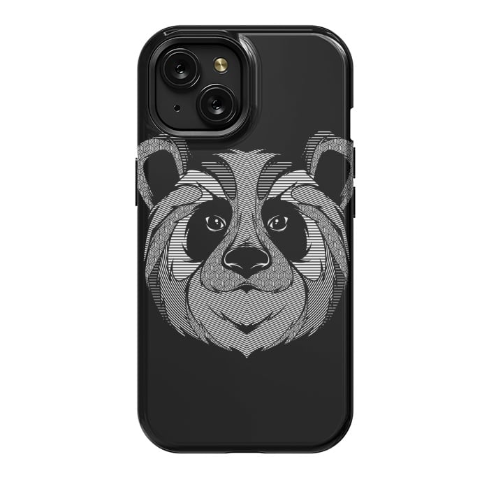 iPhone 15 StrongFit Panda Zentangle by Afif Quilimo