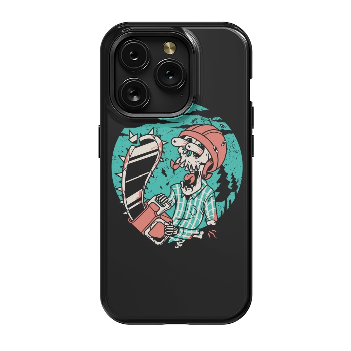 iPhone 15 Pro StrongFit Skullchainsaw by Afif Quilimo