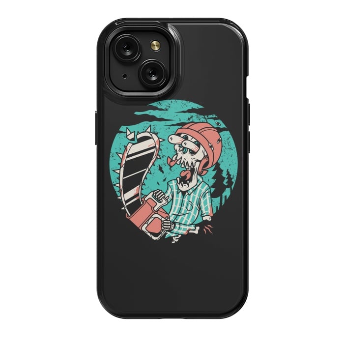 iPhone 15 StrongFit Skullchainsaw by Afif Quilimo