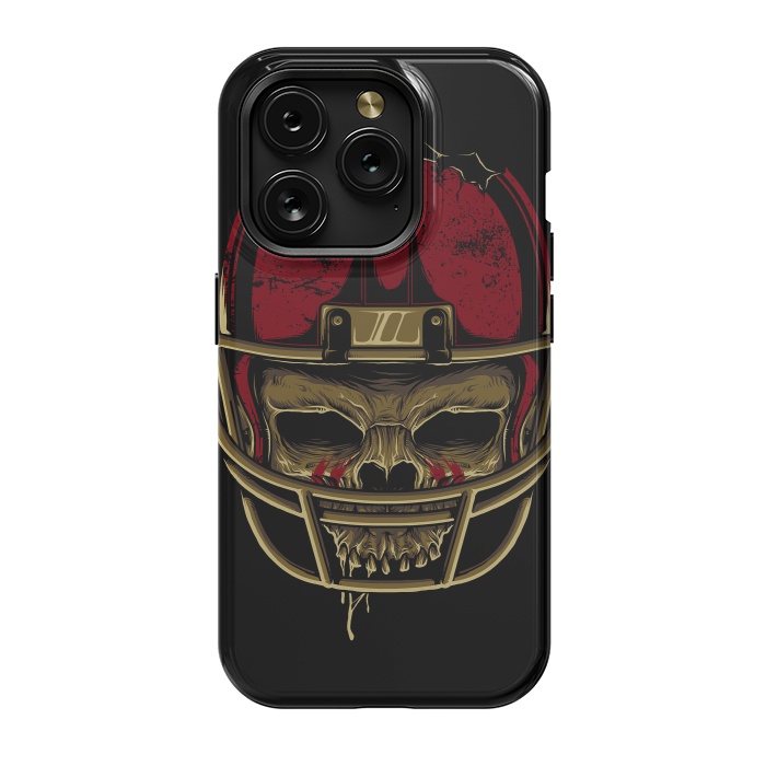 iPhone 15 Pro StrongFit American Football Skull by Afif Quilimo