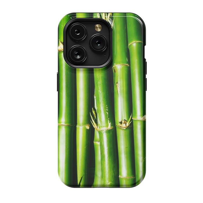 iPhone 15 Pro StrongFit Bamboo Zen Green Nature by BluedarkArt