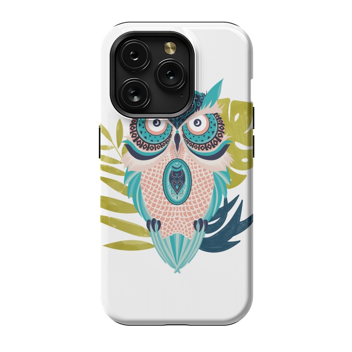 iPhone 15 Pro StrongFit Moon Eyed Owl by Uma Prabhakar Gokhale