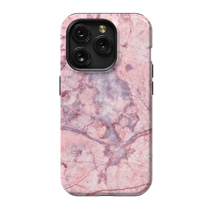 iPhone 15 Pro StrongFit Pink Marble by Art Design Works