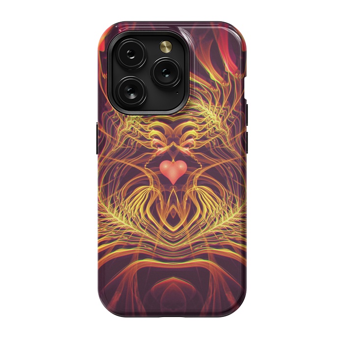 iPhone 15 Pro StrongFit Fractal Heart by Art Design Works