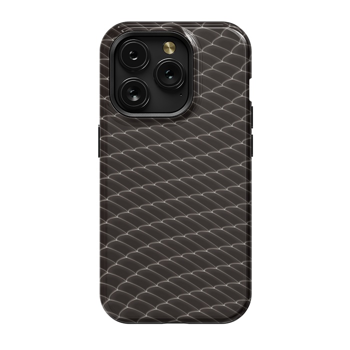 iPhone 15 Pro StrongFit Black Snake Scale Pattern by Art Design Works
