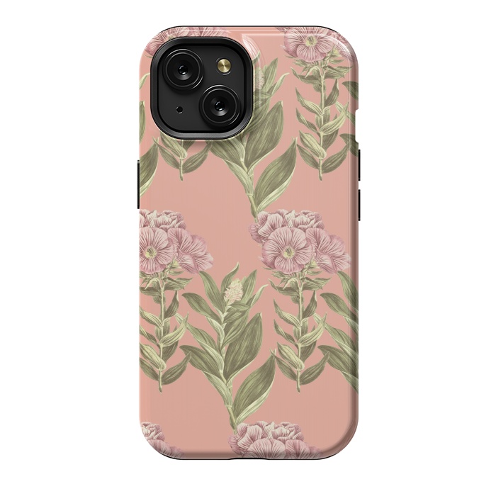 iPhone 15 StrongFit Blush Pink Flowers by Zala Farah