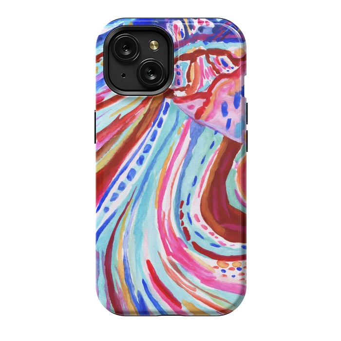 iPhone 15 StrongFit Abstract Rainbow  by Tigatiga