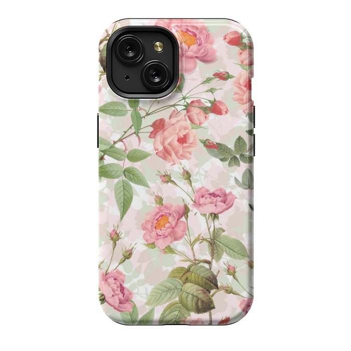 iPhone 15 StrongFit Cute Vintage Roses by  Utart