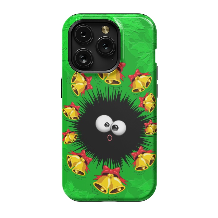 iPhone 15 Pro StrongFit Fuzzy Funny Christmas Sea Urchin Character by BluedarkArt