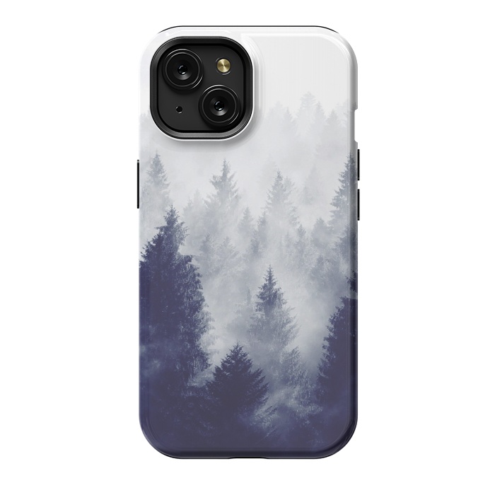 iPhone 15 StrongFit Foggy Woods II by ''CVogiatzi.