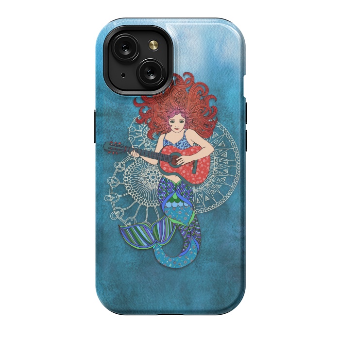iPhone 15 StrongFit Musical Mermaid by Micklyn Le Feuvre