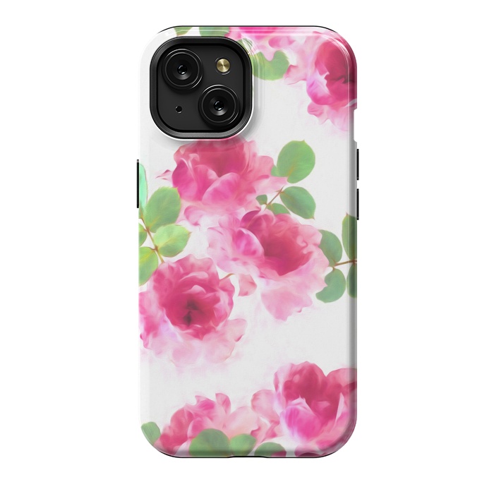 iPhone 15 StrongFit Candy Roses by Micklyn Le Feuvre
