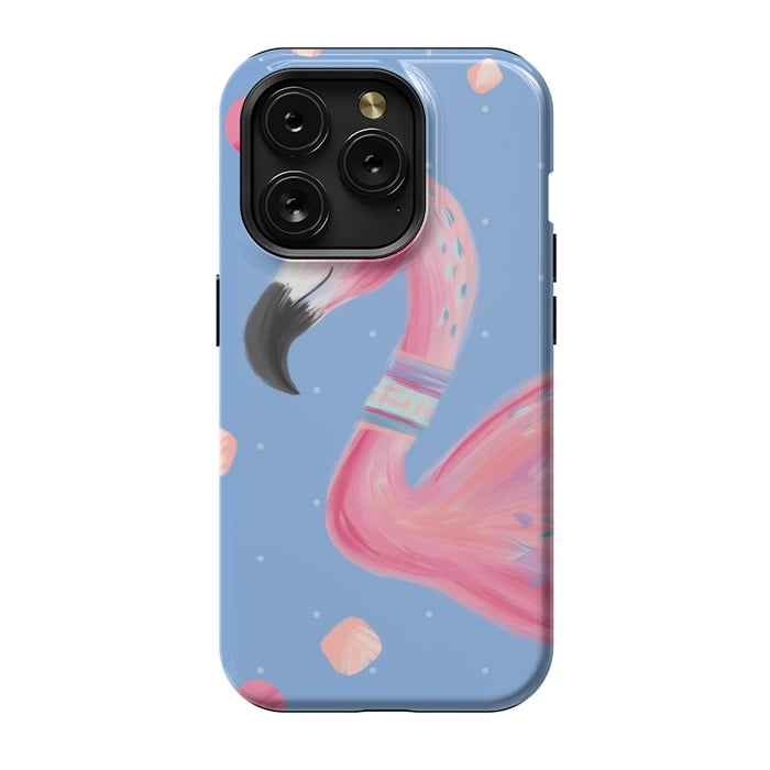iPhone 15 Pro StrongFit Fancy Flamingo by Noonday Design