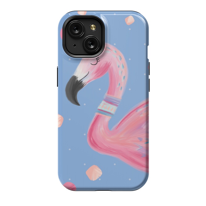 iPhone 15 StrongFit Fancy Flamingo by Noonday Design