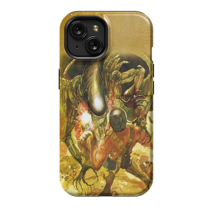 iPhone 15 StrongFit Aliens and War by Max LeTamis