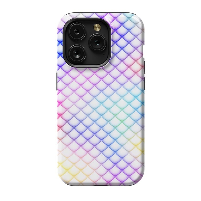 iPhone 15 Pro StrongFit Colorful Mermaid Scales by Art Design Works