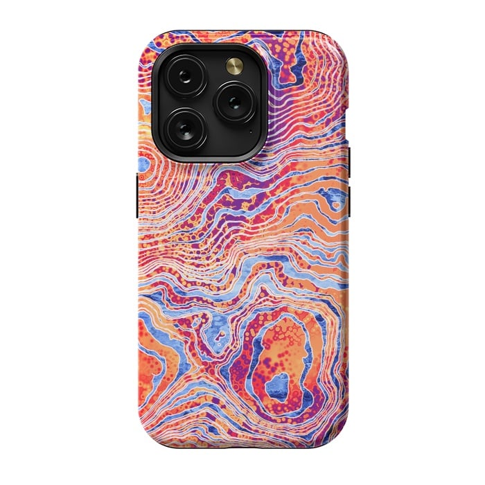 iPhone 15 Pro StrongFit  Abstract Colorful Marble I by Art Design Works