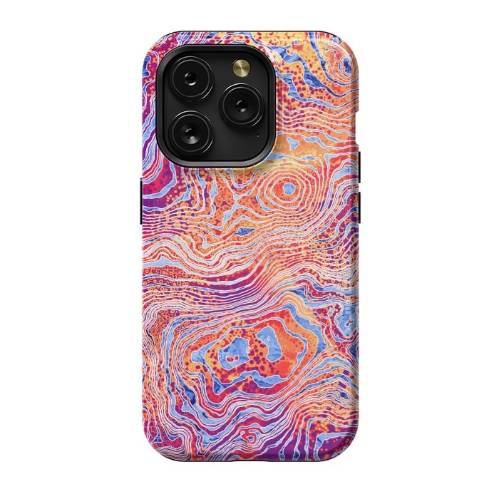 iPhone 15 Pro StrongFit  Abstract Colorful Marble II by Art Design Works