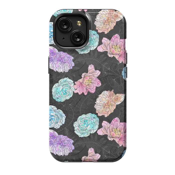 iPhone 15 StrongFit Color Pop Floral by Noonday Design