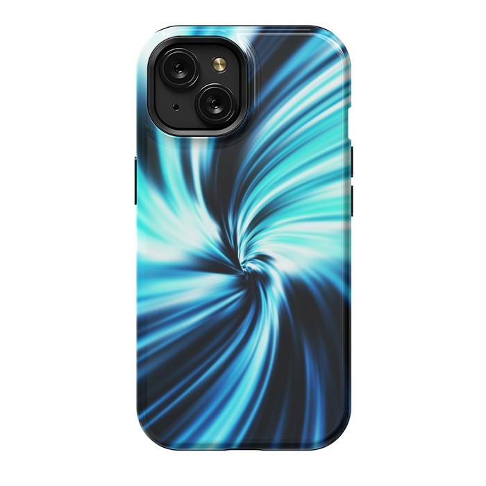 iPhone 15 StrongFit Blue Swirl by Art Design Works