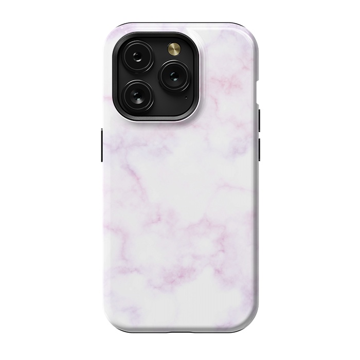 iPhone 15 Pro StrongFit Soft white pink marble by Oana 