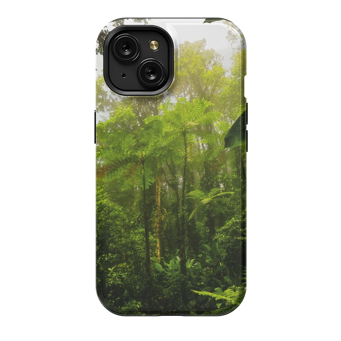 iPhone 15 StrongFit Rainforest Misty Green Soul  by BluedarkArt