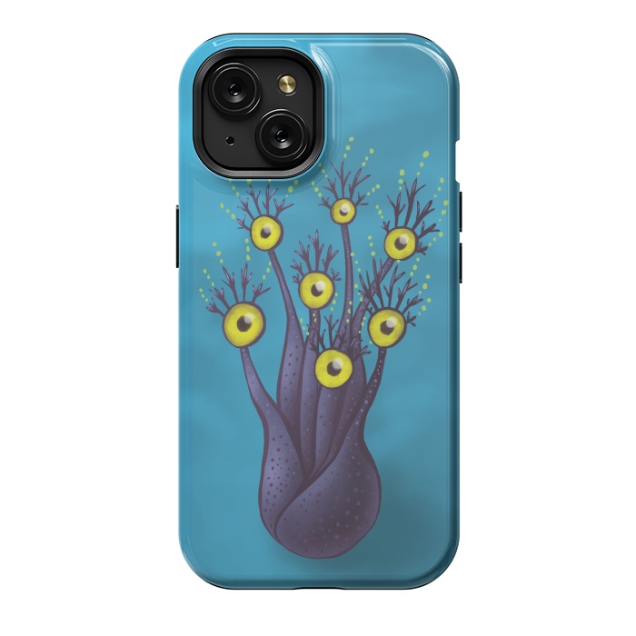 iPhone 15 StrongFit Tree Monster With Yellow Eyes | Digital Art by Boriana Giormova