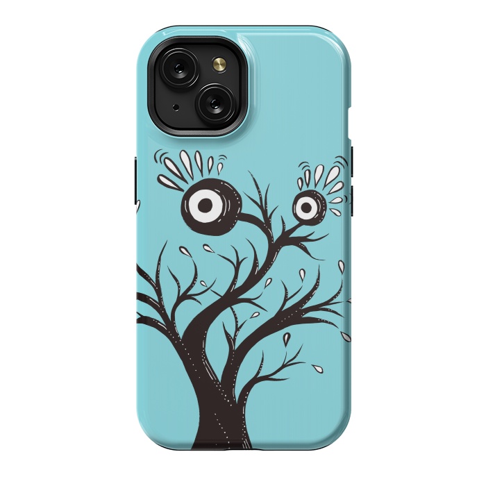 iPhone 15 StrongFit Tree Monster Weird Ink Drawing by Boriana Giormova