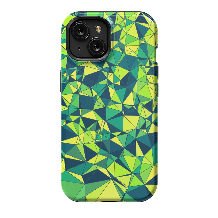 iPhone 15 StrongFit Green Low Poly Design by Art Design Works