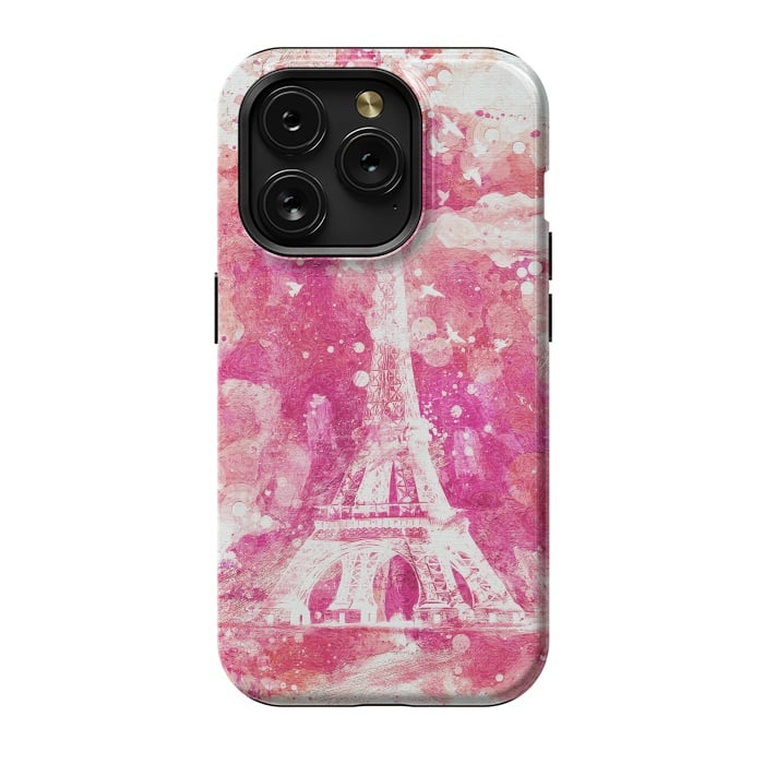 iPhone 15 Pro StrongFit Artistic XLIV - Eiffel Tower Paris by Art Design Works