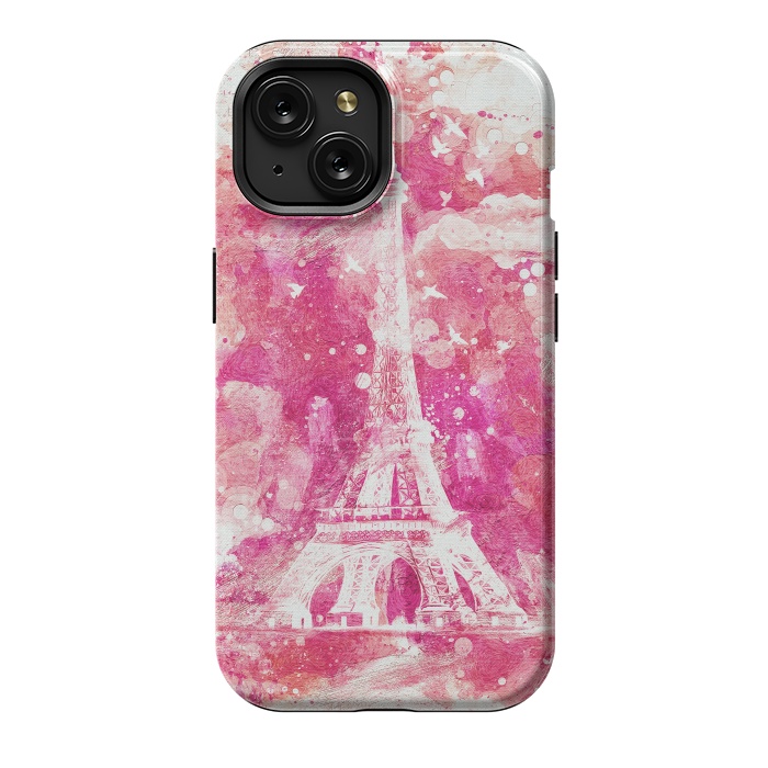 iPhone 15 StrongFit Artistic XLIV - Eiffel Tower Paris by Art Design Works