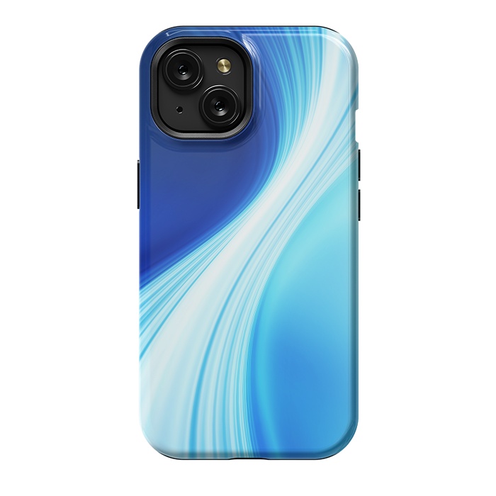 iPhone 15 StrongFit Abstract Blue Design by Art Design Works