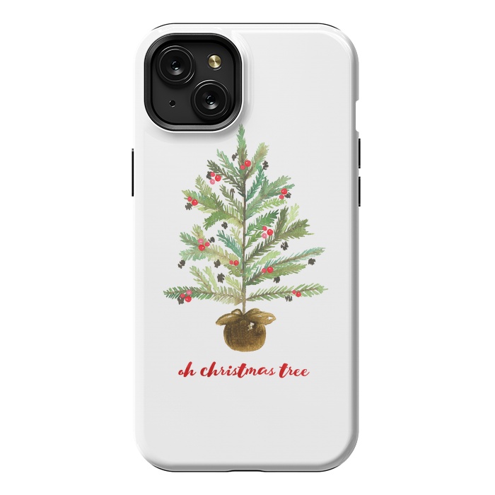 iPhone 15 Plus StrongFit Oh Christmas Tree by Noonday Design