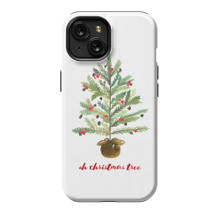 iPhone 15 StrongFit Oh Christmas Tree by Noonday Design