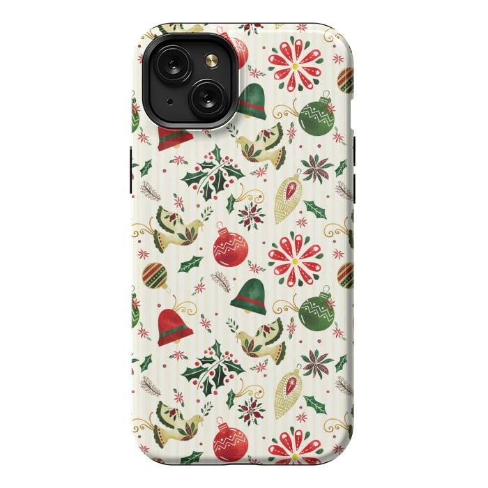 iPhone 15 Plus StrongFit Ornate Christmas Ornaments by Noonday Design