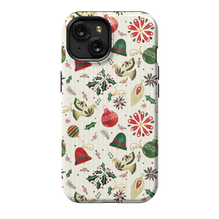 iPhone 15 StrongFit Ornate Christmas Ornaments by Noonday Design