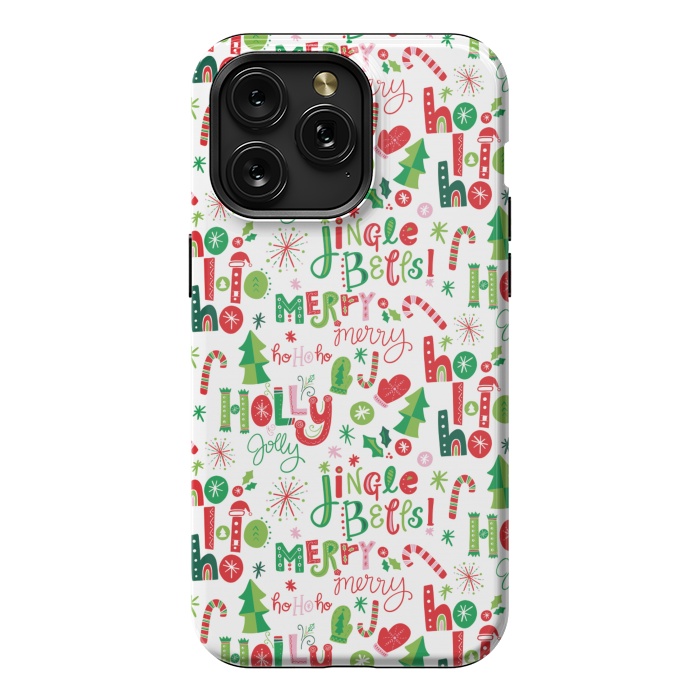 iPhone 15 Pro Max StrongFit Festive Christmas Lettering by Noonday Design