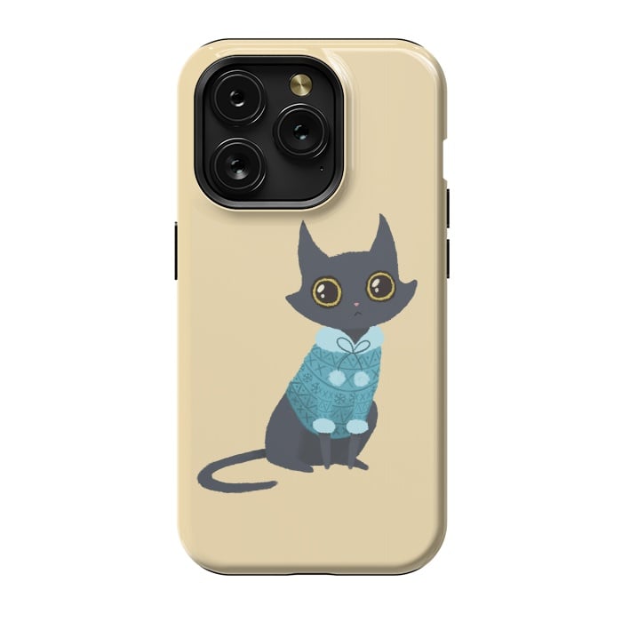 iPhone 15 Pro StrongFit Cozy cat by Laura Nagel