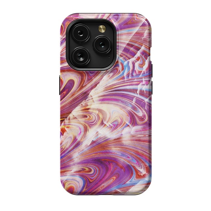iPhone 15 Pro StrongFit Colorful elegant marble art by Oana 