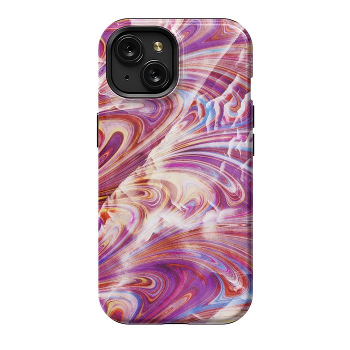 iPhone 15 StrongFit Colorful elegant marble art by Oana 