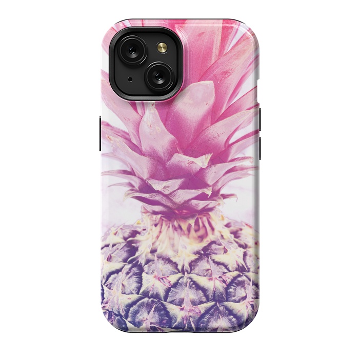 iPhone 15 StrongFit Pink pineapple by Oana 
