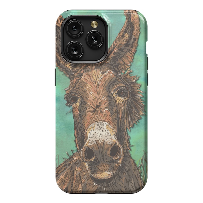 iPhone 15 Pro Max StrongFit Little Brown Donkey by Lotti Brown