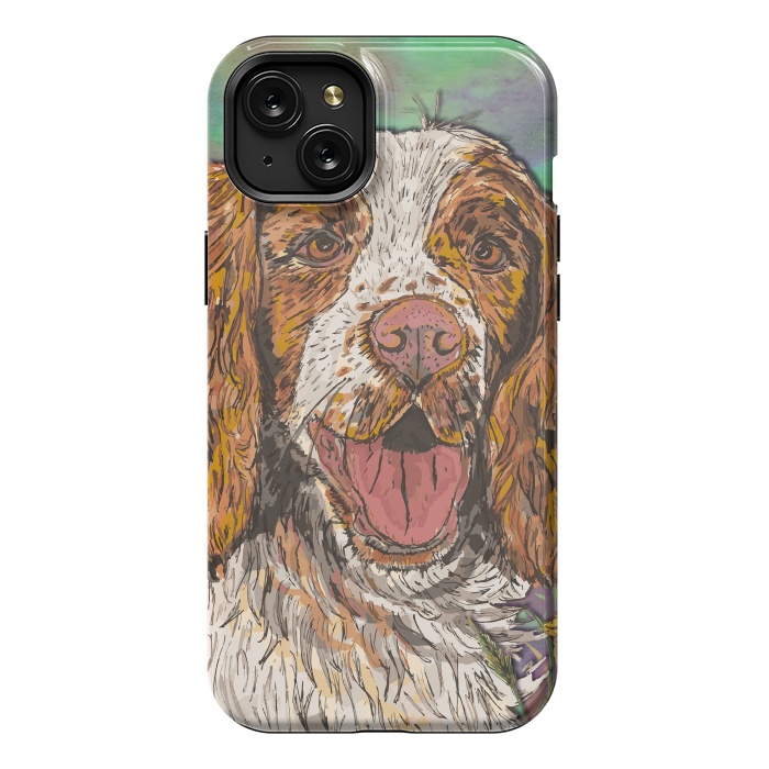 iPhone 15 Plus StrongFit Spaniel by Lotti Brown