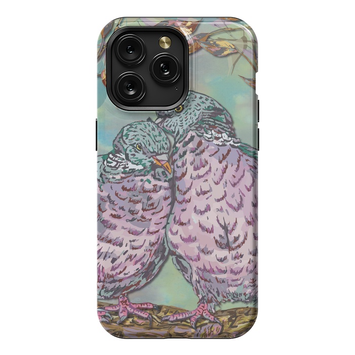 iPhone 15 Pro Max StrongFit Loving Ring Doves by Lotti Brown