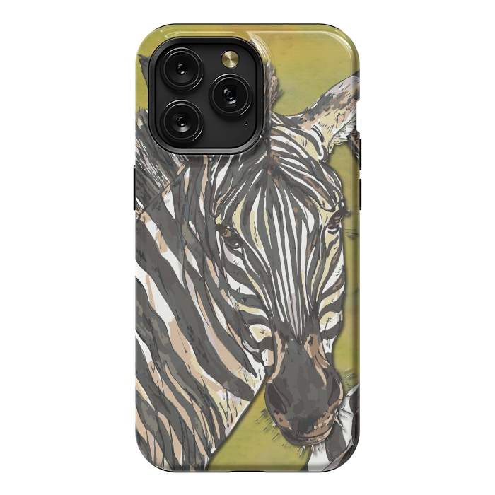iPhone 15 Pro Max StrongFit Zebra by Lotti Brown